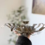 Ceiling or wall light with sun motif, brass, 1950s