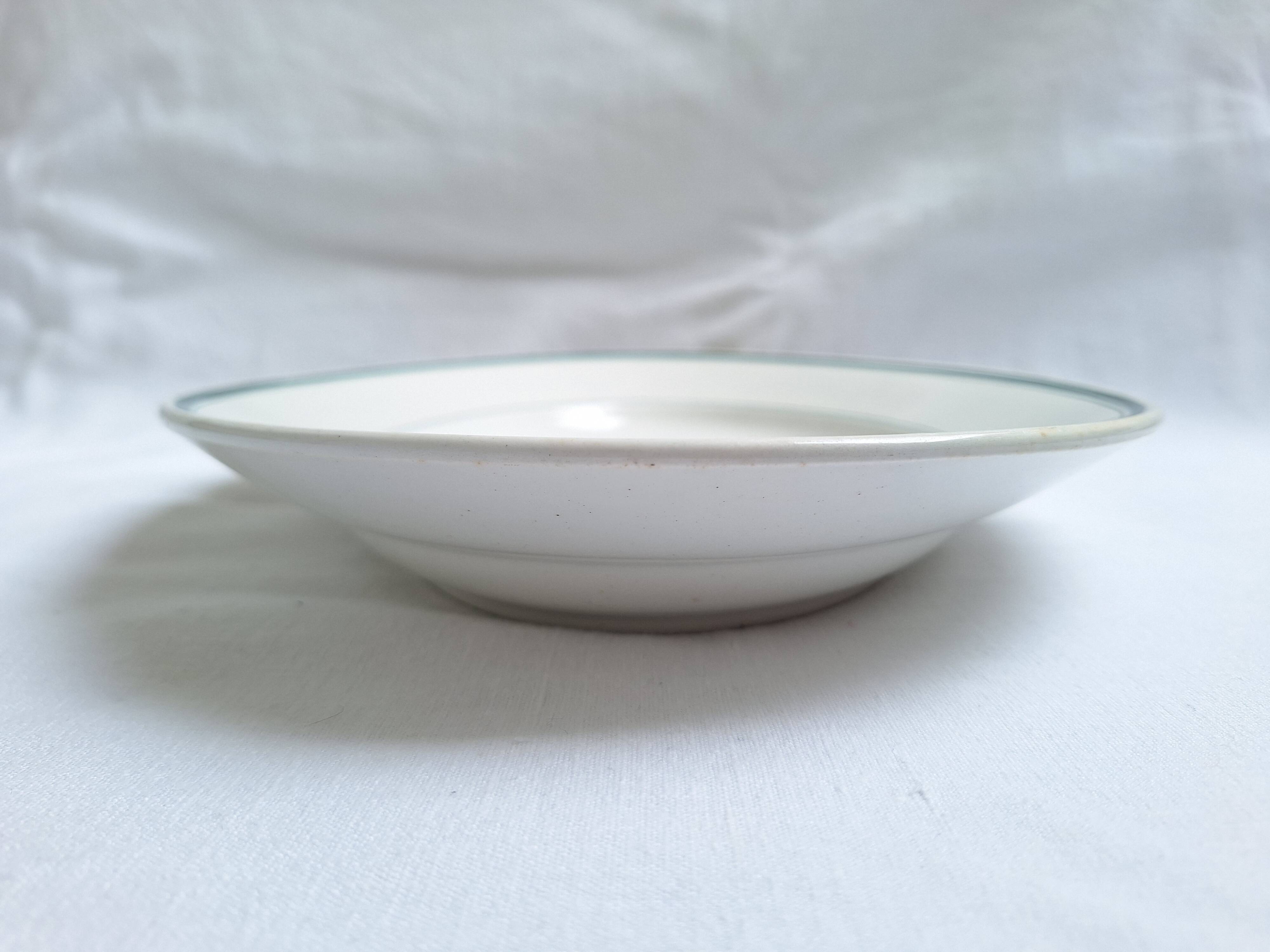 Green oval shallow dish from Moulin des Loups