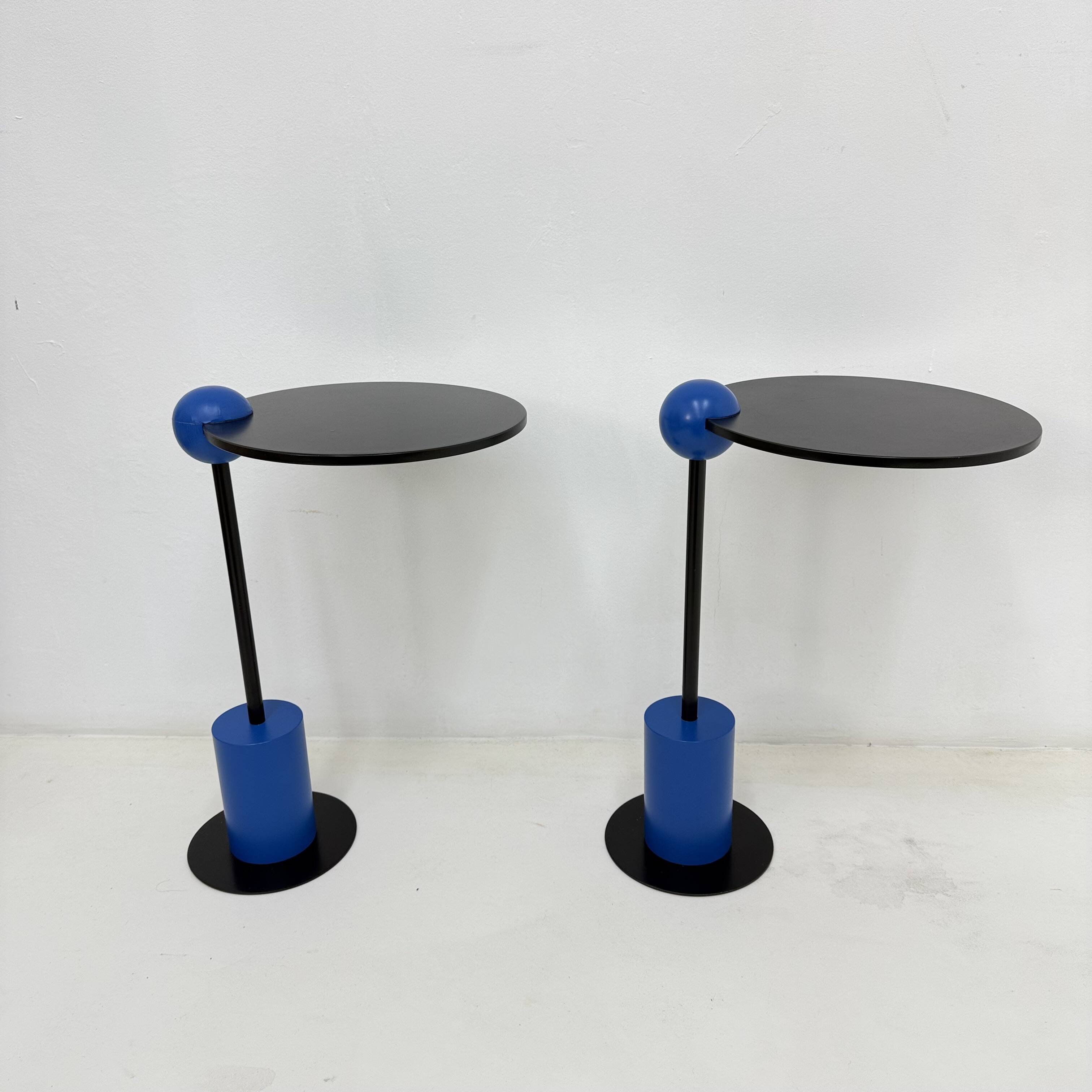 Pair of side table Edward Geluk for Arco – 1980’s ‘Piccolo’ postmodern Memp