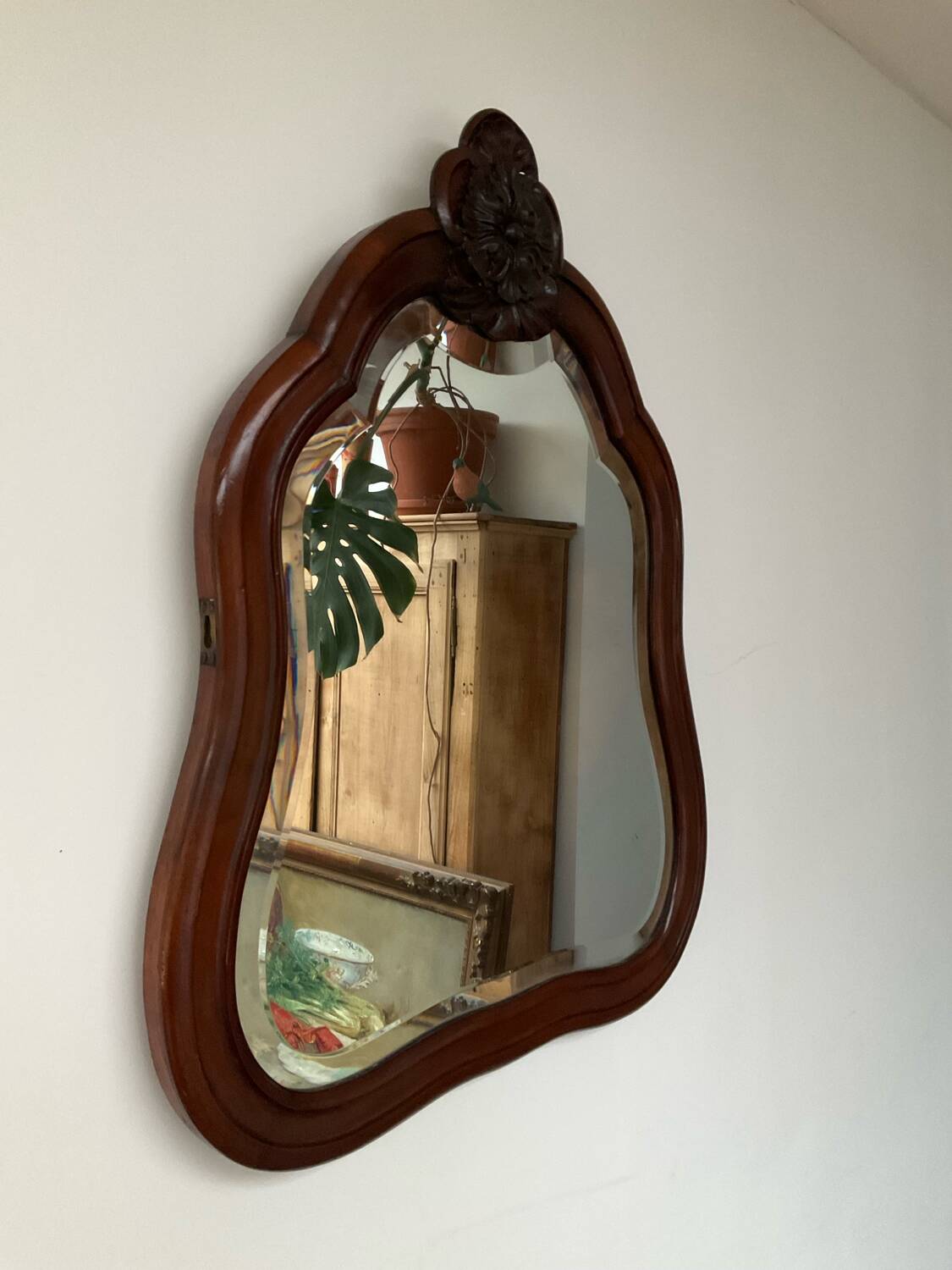 Rococo mahogany mirror