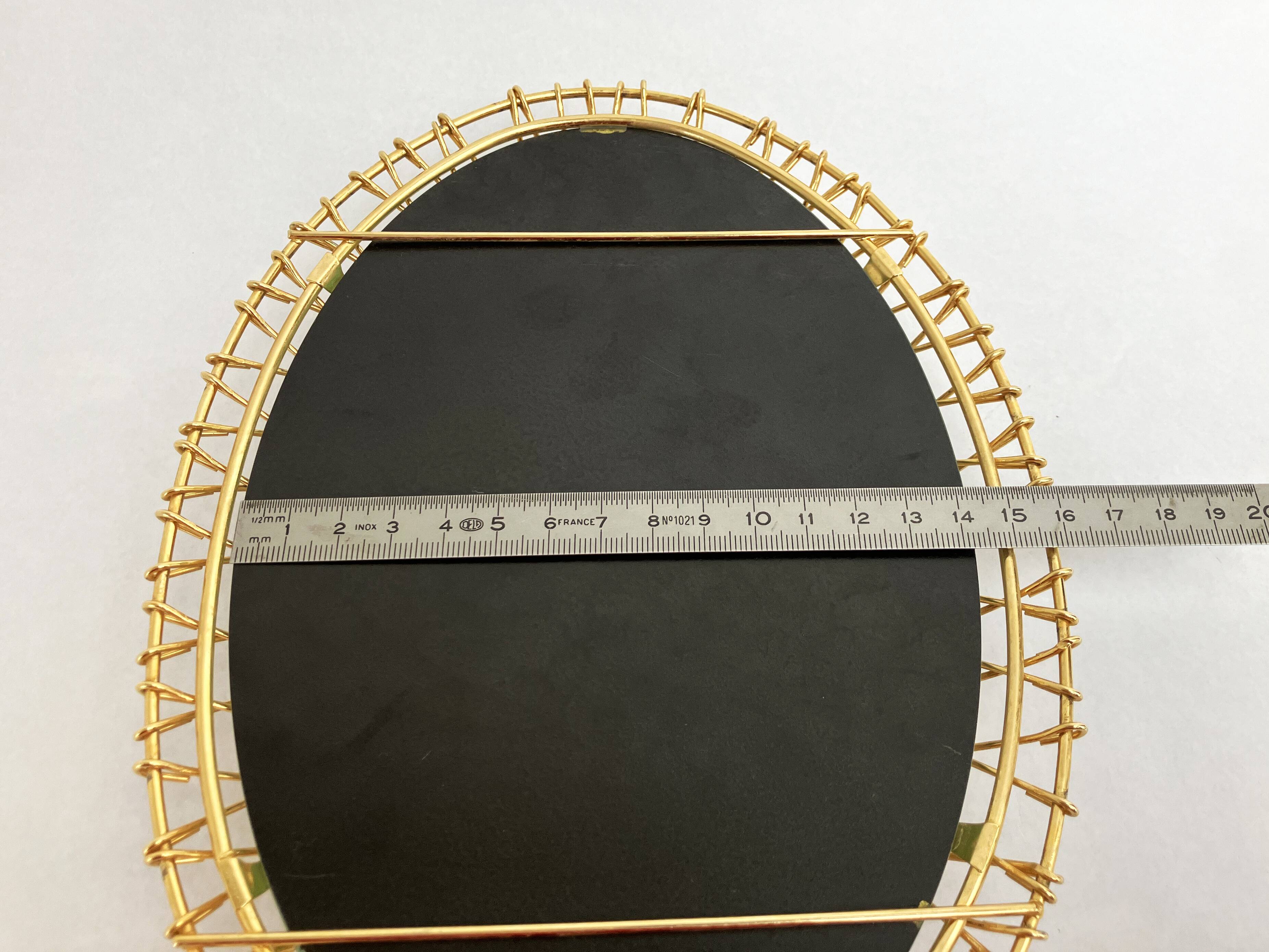 Erdecor Escaut retractable mirror tray • Gilded with fine gold • 1950