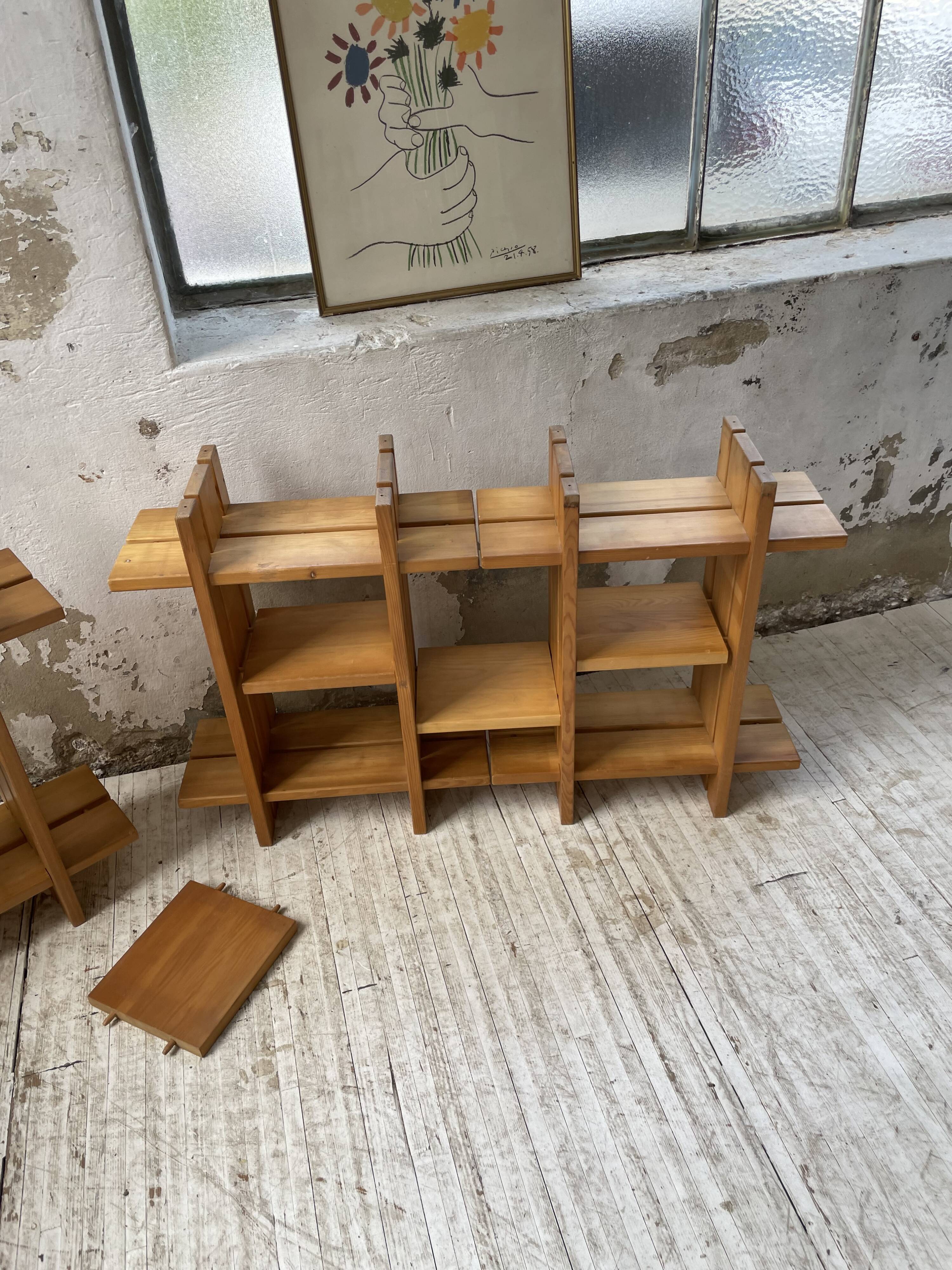 4 solid elm shelves Maison Regain