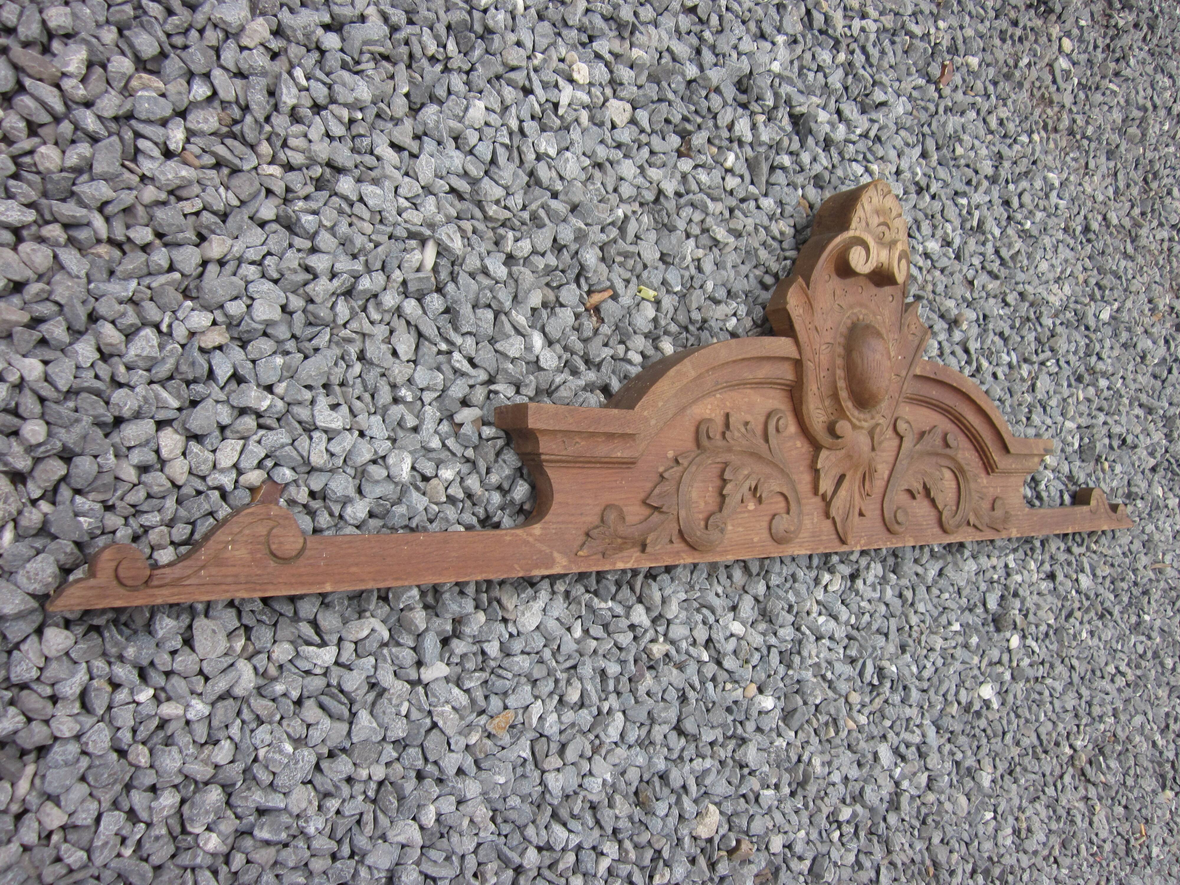 Old pediment in oak