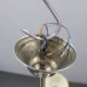Art Deco chandelier, chrome and champagne glass, Czechoslovakia, 1930s