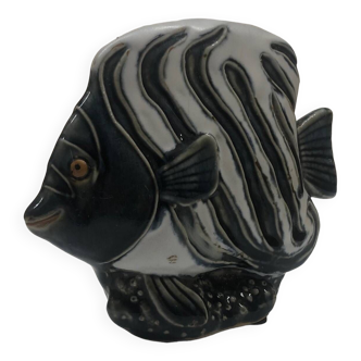 Vintage black and white lined fish