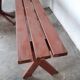 Paire de bancs pliant de  jardin  en bois