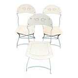 Metal folding garden chairs