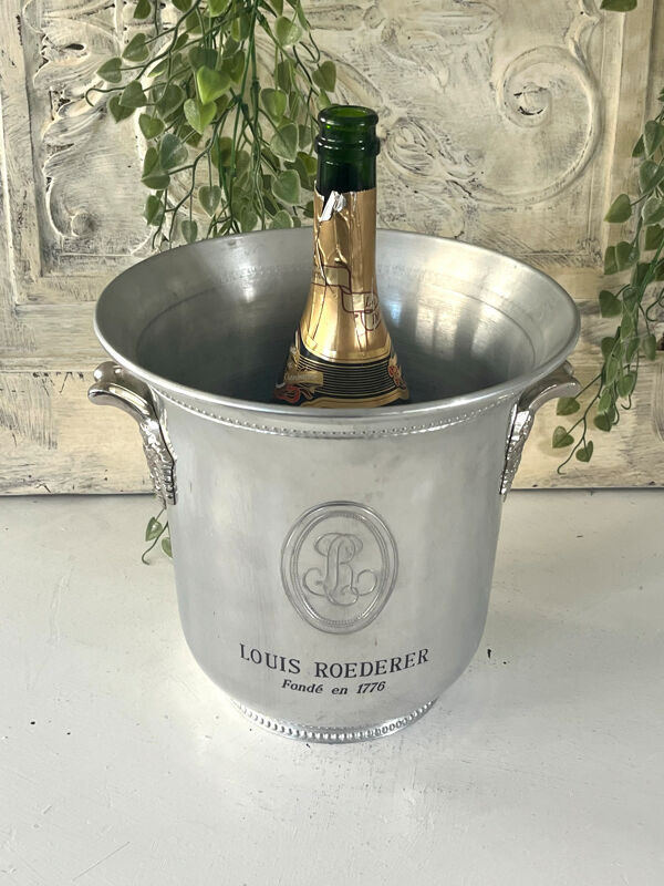 Seau à champagne Louis Roederer – Rafraîchisseur à vin en aluminium français