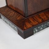 Art Deco Dining Table in Walnut Burl, 1930s