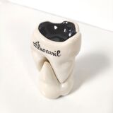 Set of two ceramic Fluocaril advertising ashtrays