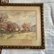 Watercolor by the painter Henri Joubert (1873 - ?), Autumn Landscape