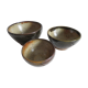 Set of 3 vernissé sandstone bowls by a ceramic potter