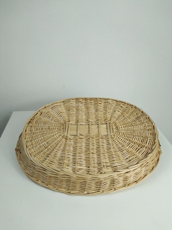 Wicker tray with handles