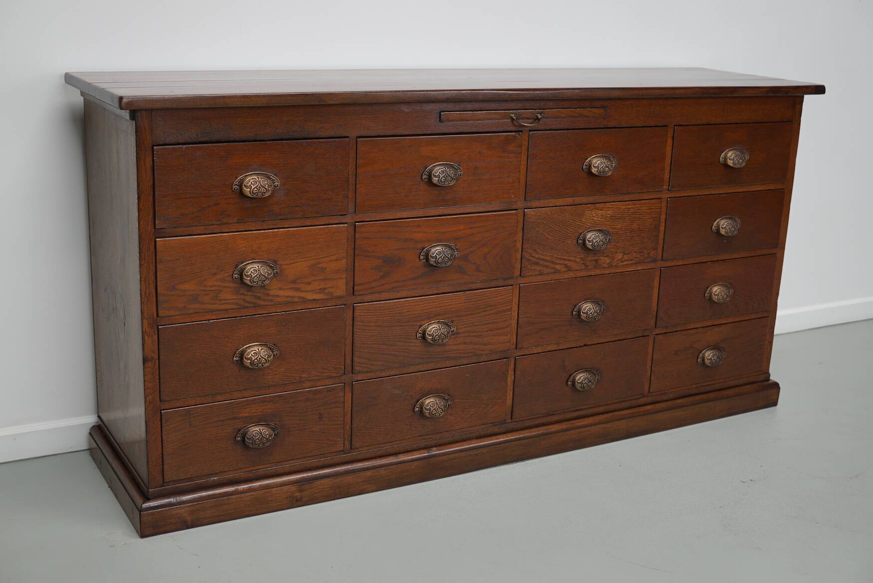 Vintage Dutch Oak Apothecary / Shop Cabinet, 1940s