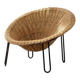 Vintage Mid-Century Italian Modern Boho Rattan Spherical Bowl Chair, 1950s
