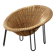 Vintage Mid-Century Italian Modern Boho Rattan Spherical Bowl Chair, 1950s
