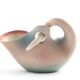 Light Pink Lacquered Terracotta Centerpiece Model Nr 610 by Vibi, Turin, Italy
