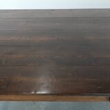 Authentic large French farmhouse antique XXL dining table with two drawers