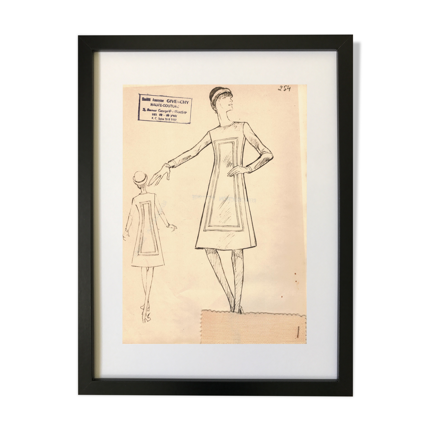 Drawing of the house Givenchy