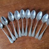 10 silver plated table spoons