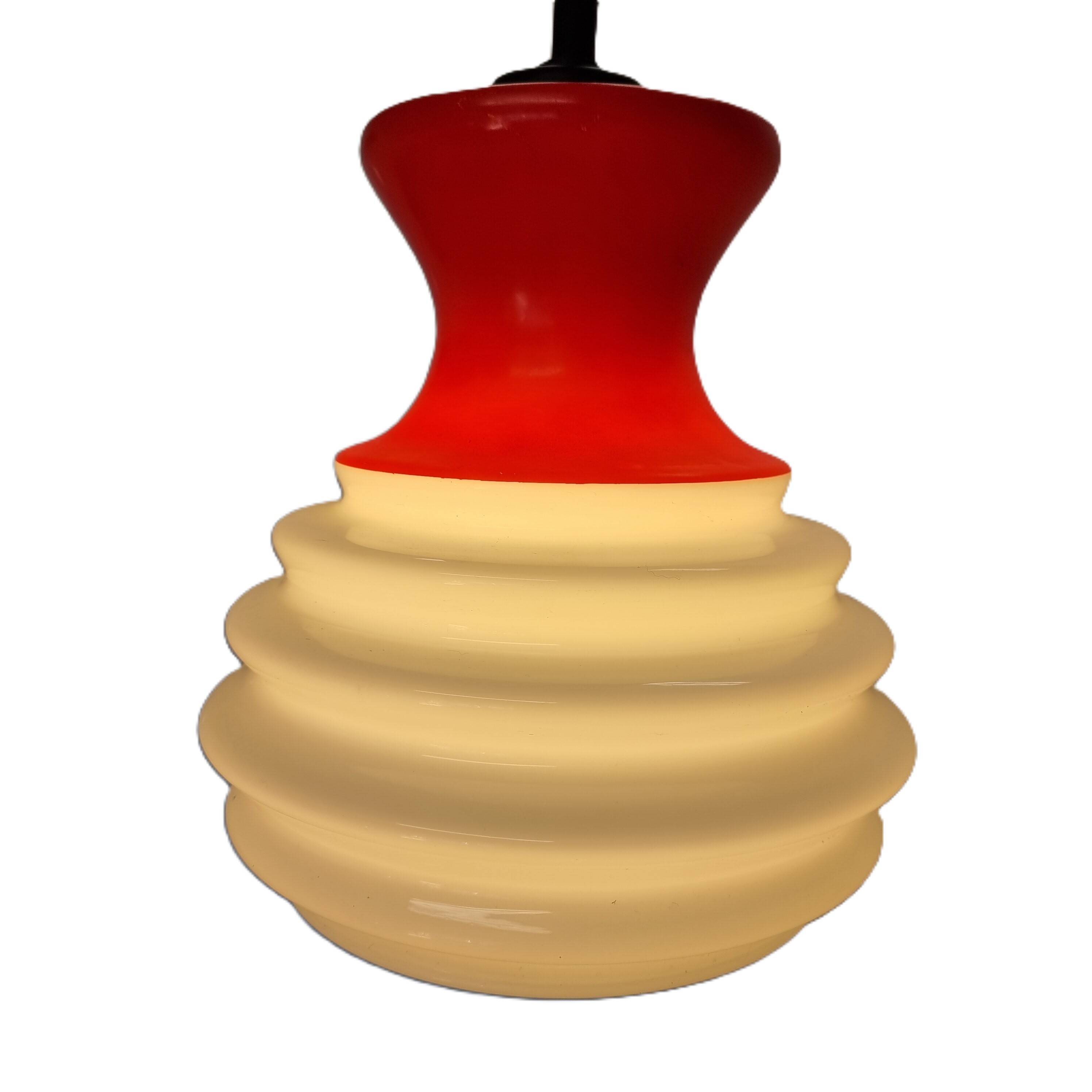 Design Glass Pendant Lamp Space Age, from the 70s