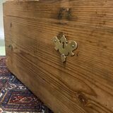 Early 20th century fir box with brass handles