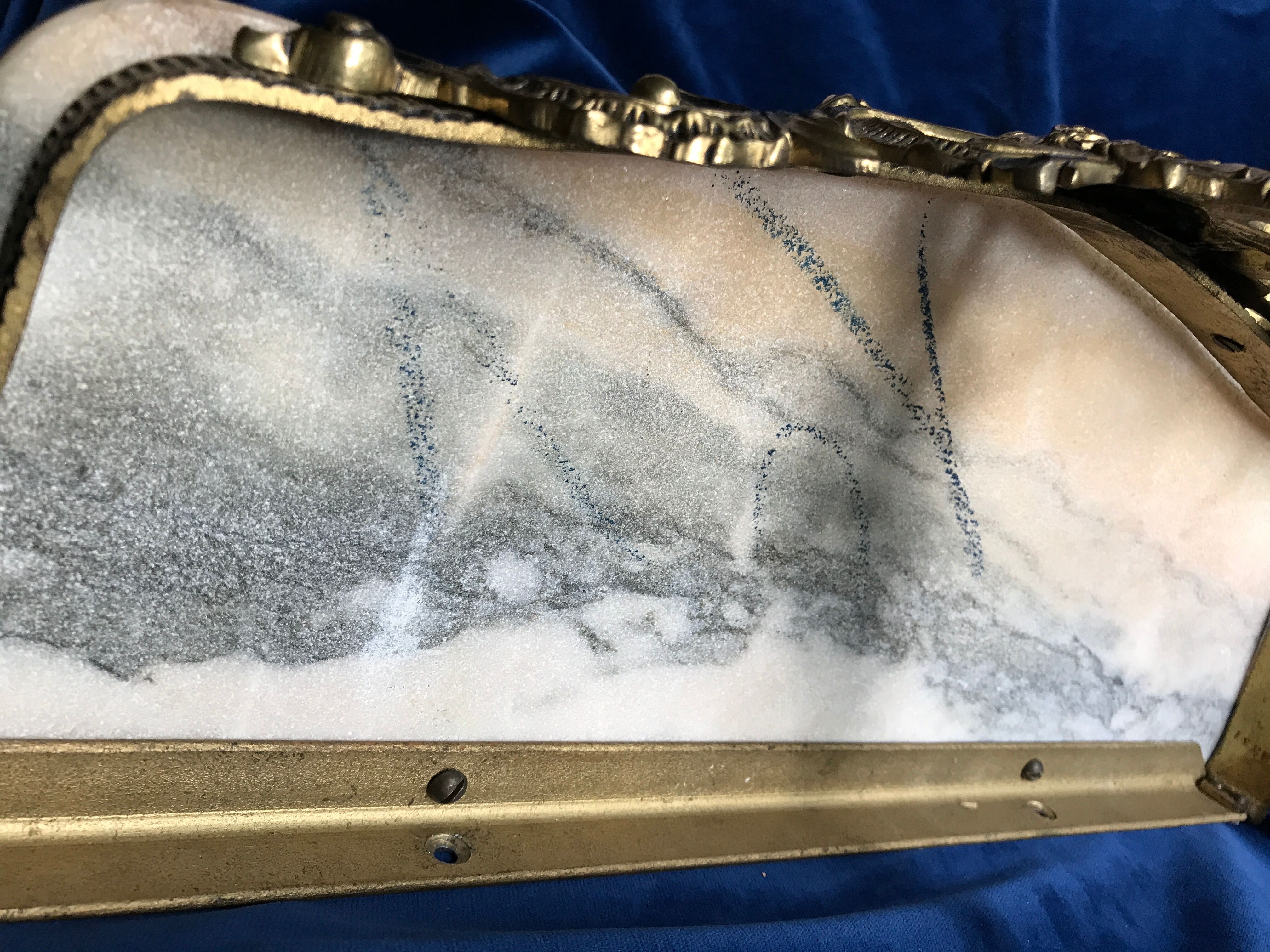 Console style Lois XV in bronze and marble