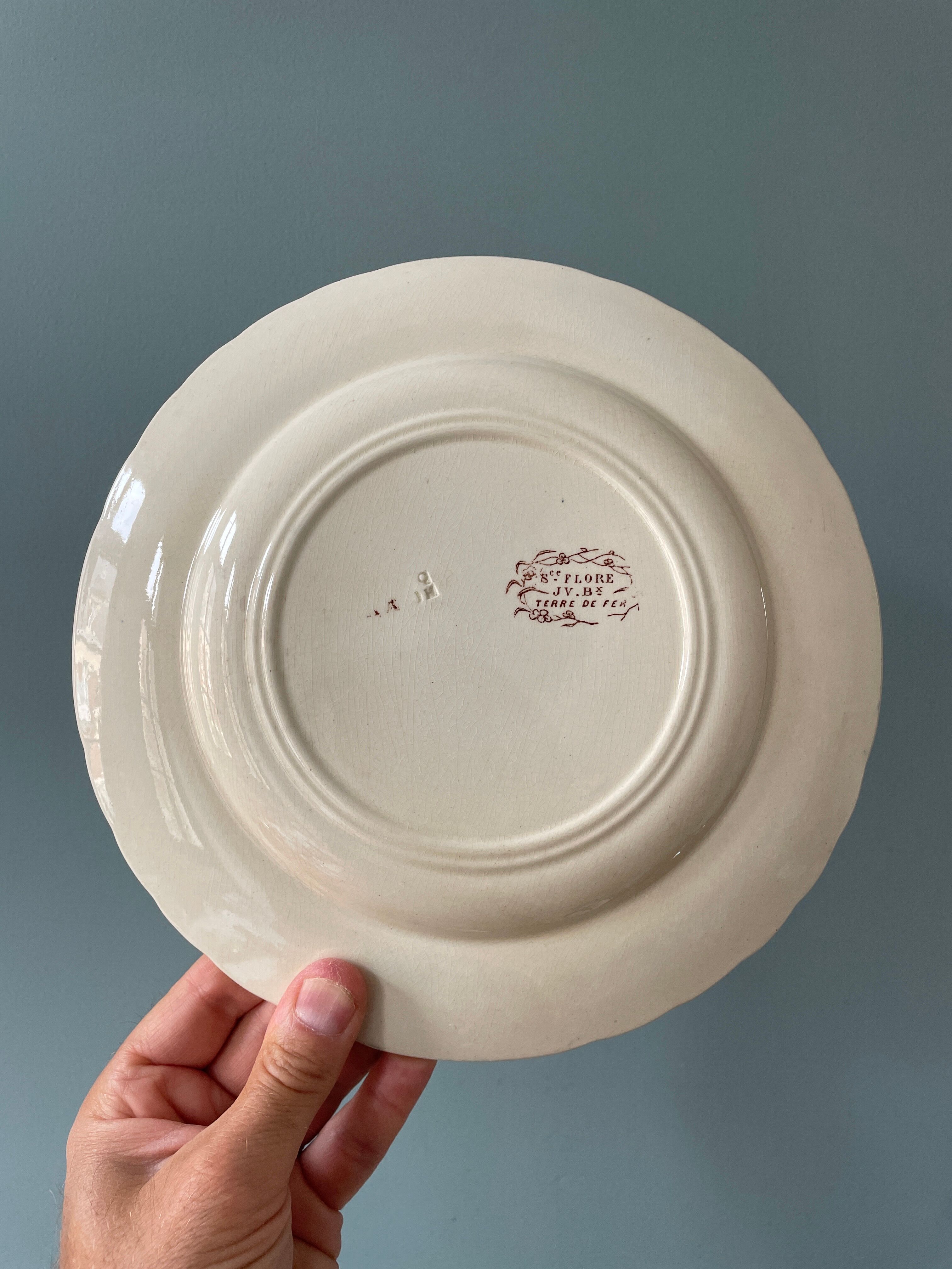 Lot de 2 assiettes Terre De Fer service « Flore »