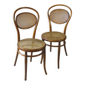 2 KOHN bistro chairs N°11/14 from 1890, cane