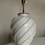 Emile Tessier lamp in glazed clay by Malicorne 1960