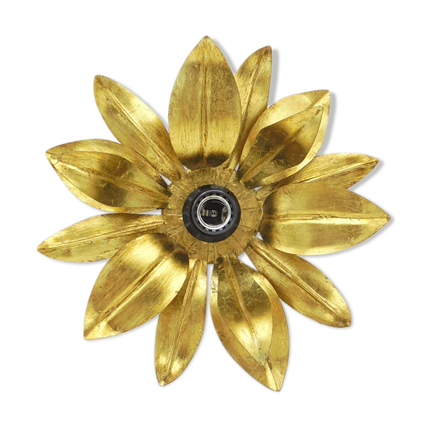 Applique fleur dorée