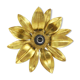 Applique fleur dorée