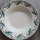 Assiettes creuses lunéville houx
