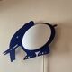 Vintage Elephant wall lamp in metal and opaline - design Hustadt Leuchten
