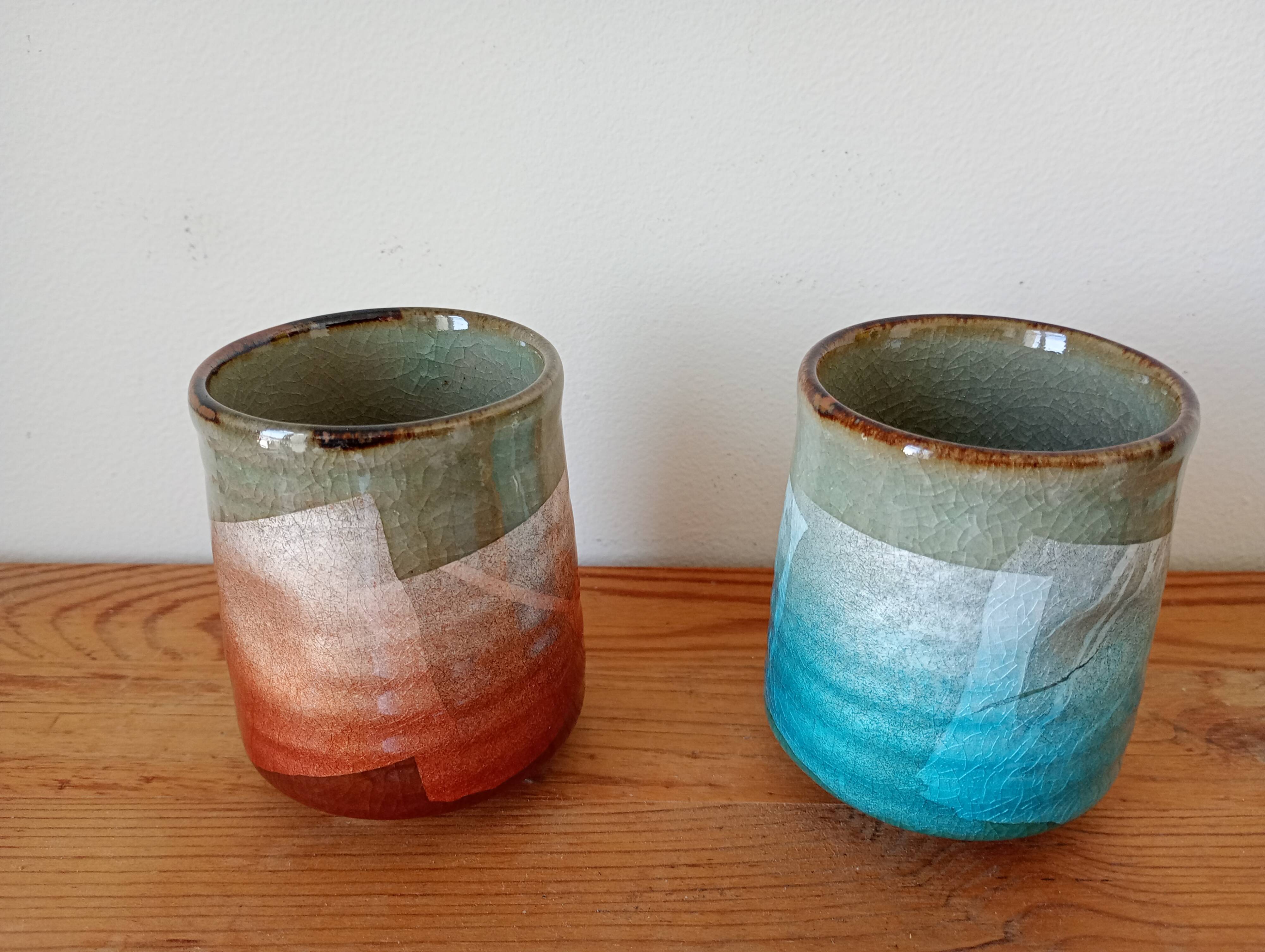 2 Japanese tea cups