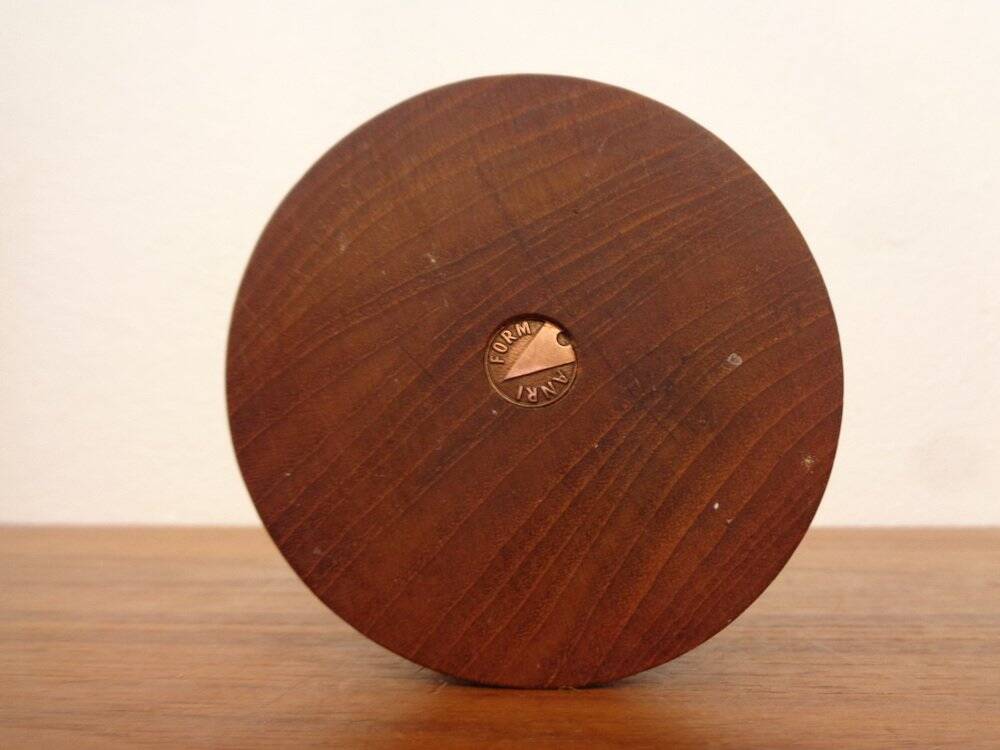 Large teak candleholder from Anri Form, Italy, 1960s.