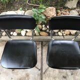 Vintage chrome and leatherette chairs