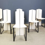 Post modern dining chairs, set of 6 - 1980s