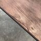 Old chair with armrest restored in metallic pink