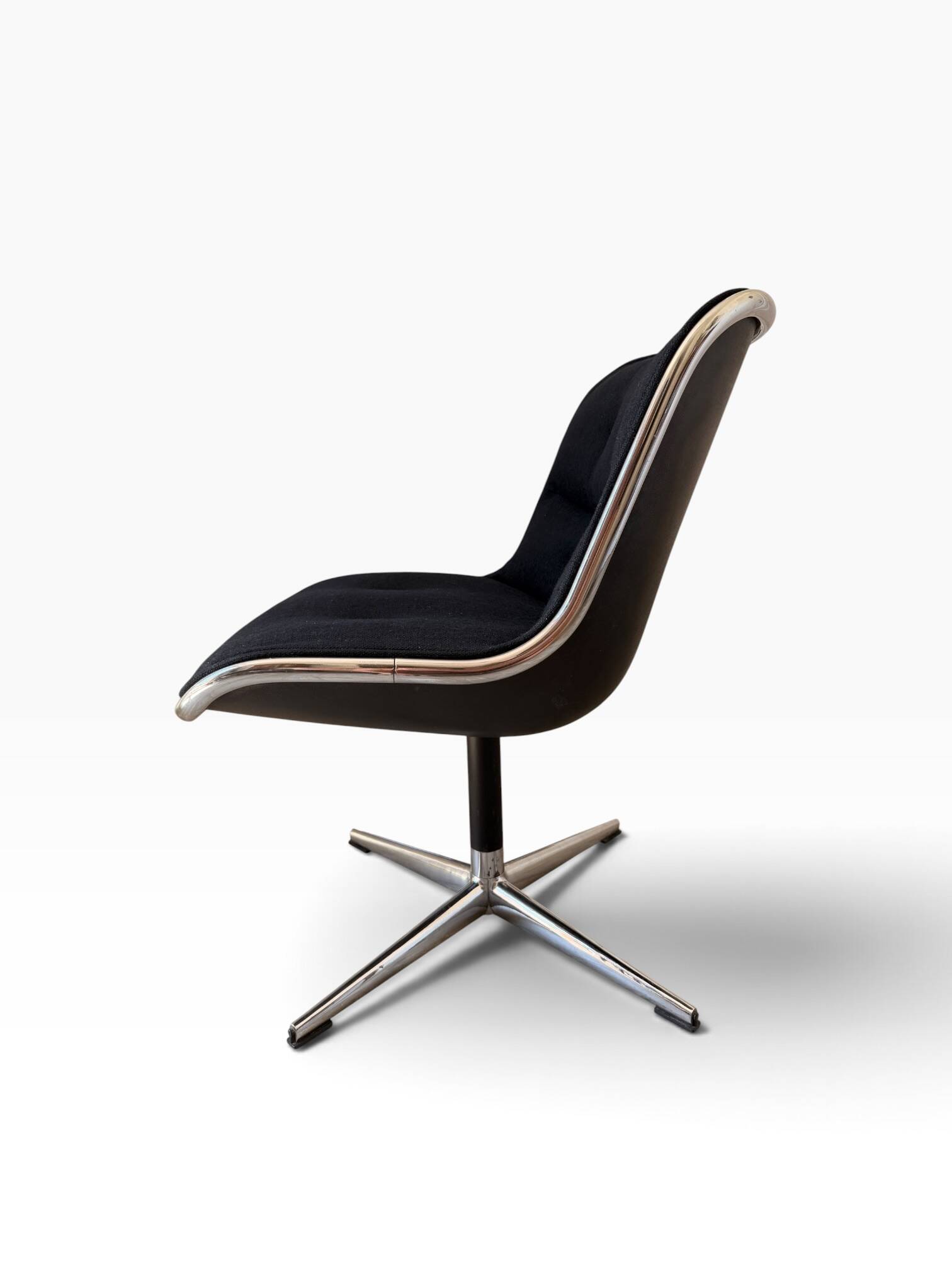Charles Pollock Knoll Office Chair Black Fabric - Without Armrests