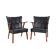 Danish teak and skai armchairs, Erhardsen & Andersen 1960s