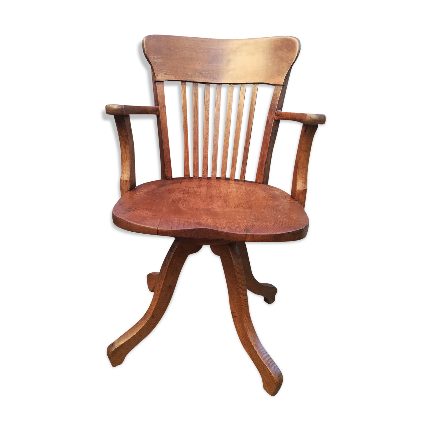 American swivel armchair in oak