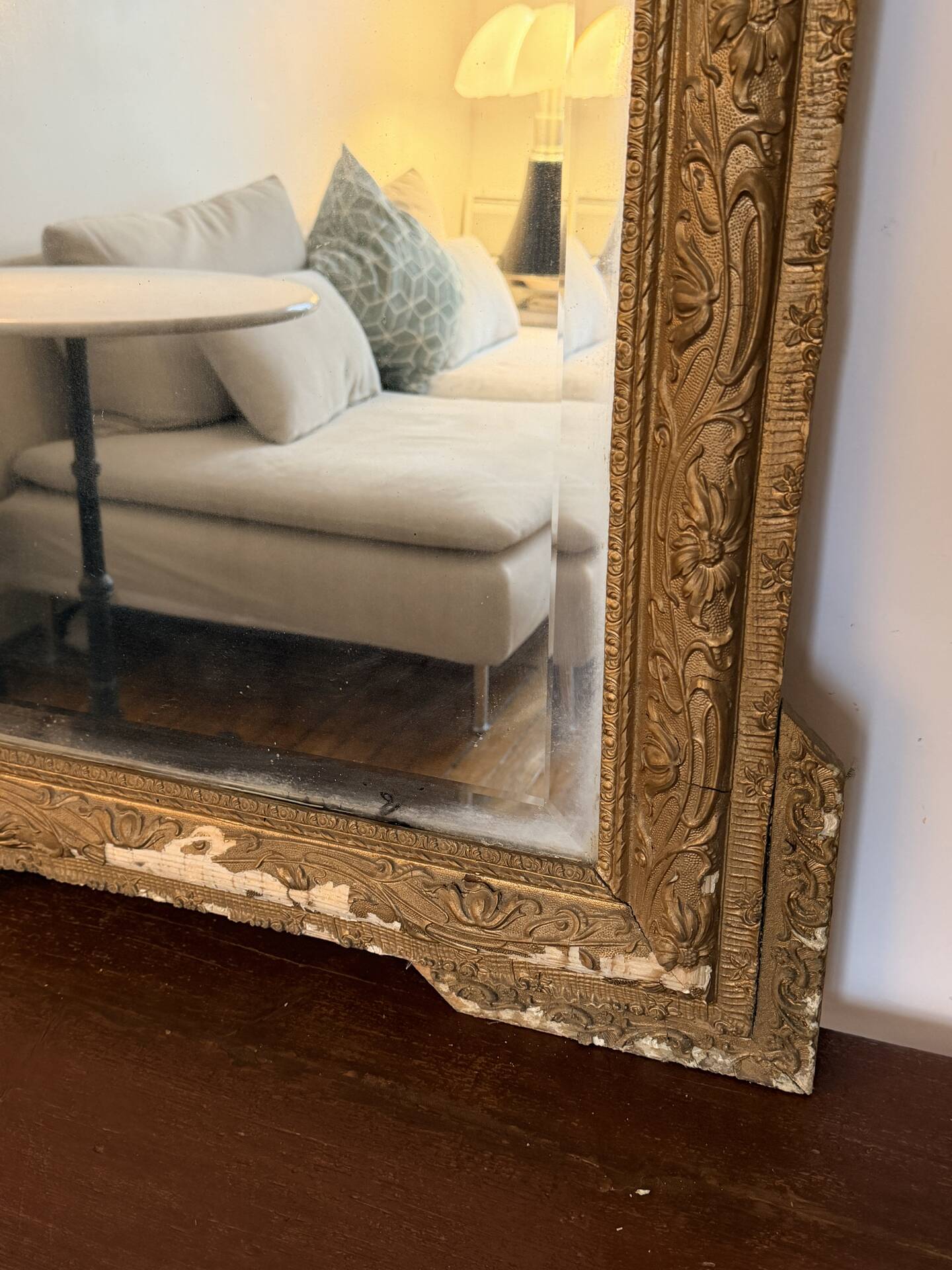 Grand miroir doré - 70xH107cm
