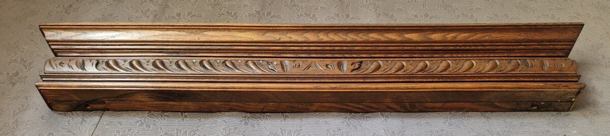 Boiserie fronton relief sculpted ornamentation 19th century