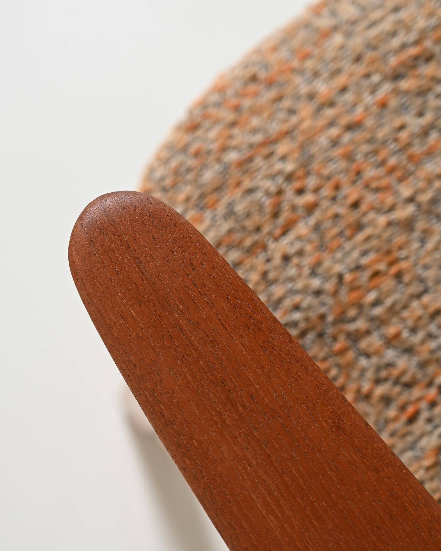 Fauteuil en hêtre scandinave et teck, années 1960