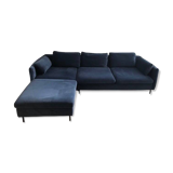 Velvet corner sofa