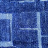 Large new blue Moroccan wool rug, 200x300 cm