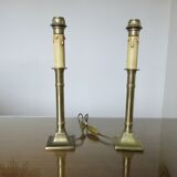 Pair of Empire bronze lamps