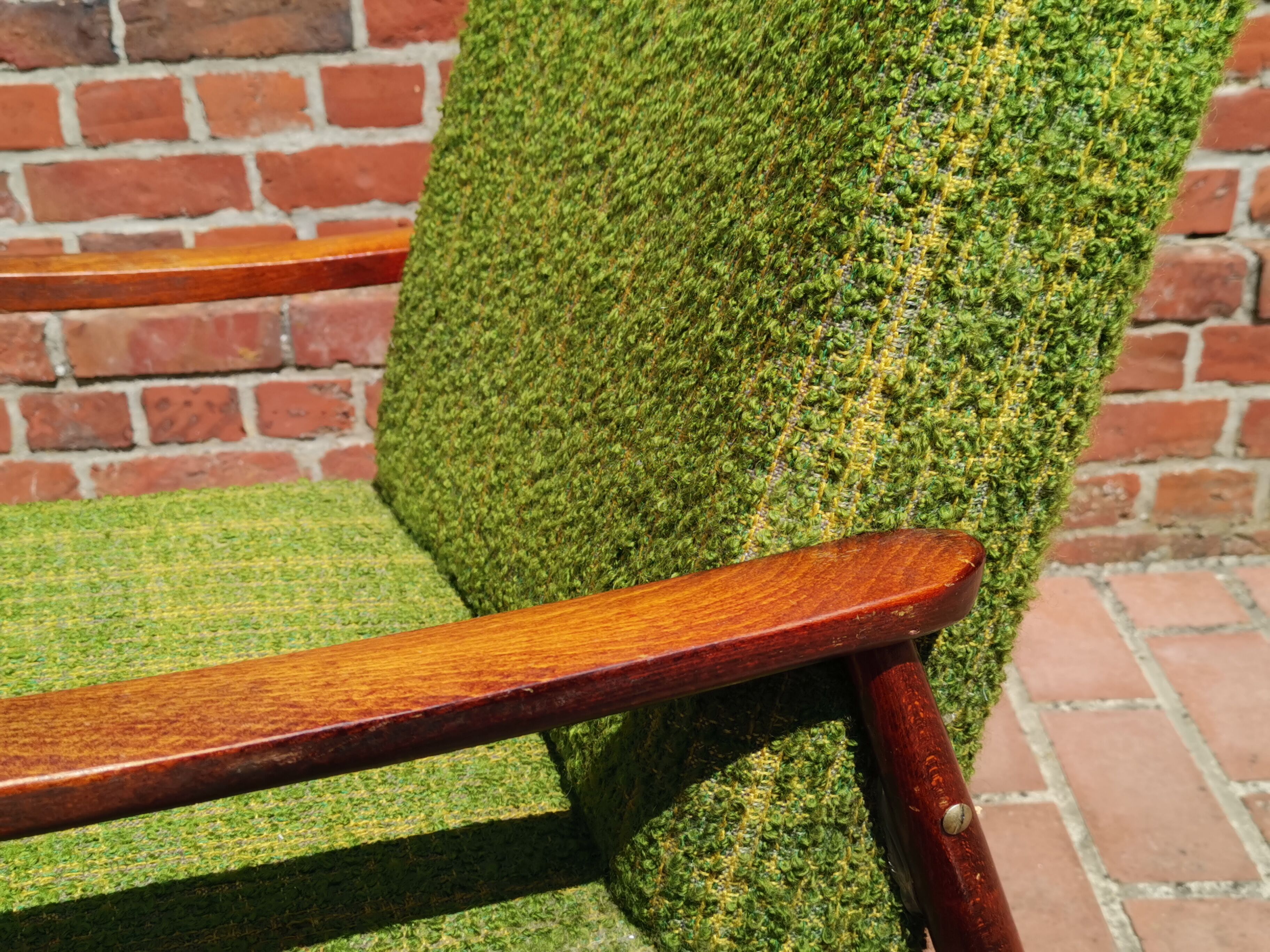 Pair of Czechoslovak armchairs green Jitona 1960