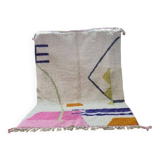 Modern Moroccan Beni Ouarain Rug with Colorful Abstract Design – Hand Woven Wool Rug